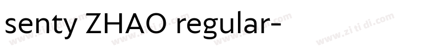 senty ZHAO regular字体转换